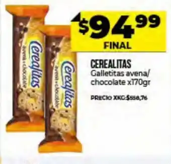 Supermayorista Vital Cerealitas Galletitas Avena/Chocolate x 170 gr oferta