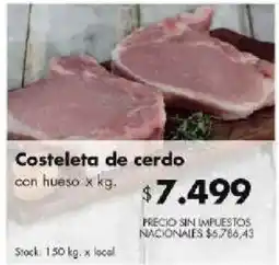 Disco Costeleta de cerdo con hueso oferta