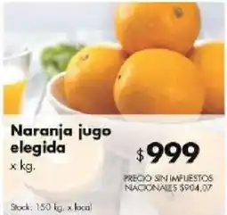 Disco Naranja jugo elegida oferta