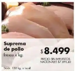 Disco Suprema de pollo fresca oferta