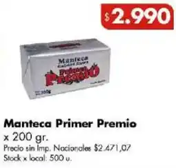 Disco Manteca Primer Premio oferta