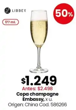 Coto Libbey copa champagne embassy oferta