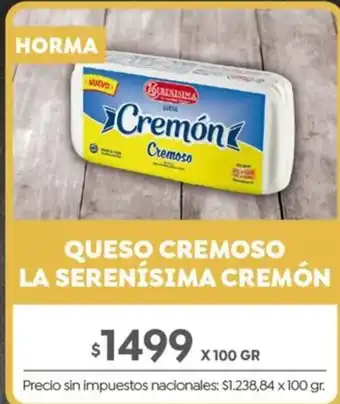 La serenisima queso cremoso cremón