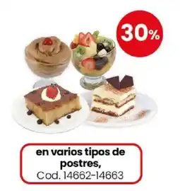 Coto varios tipos de postres oferta