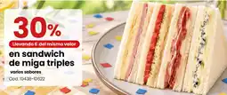 Coto sandwich de miga triples oferta