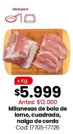 Coto Milanesas de bola de lomo, cuadrada, nalga de cerdo oferta