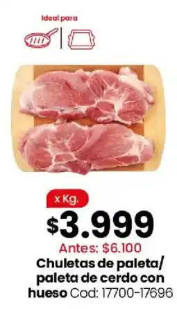 Coto Chuletas de paleta/paleta de cerdo con hueso oferta