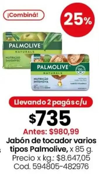 Palmolive jabón de tocador varios tipos