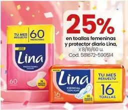 Coto Lina toallas femeninas y protector diario oferta