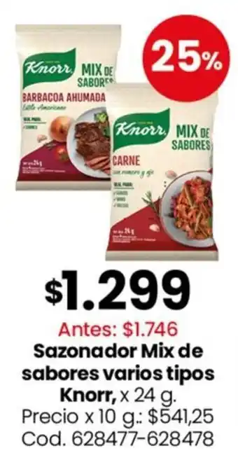 Knorr sazonador mix de sabores varios tipos