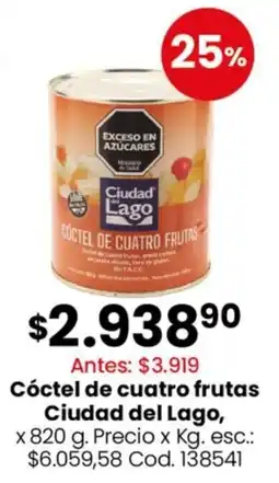 Coto Ciudad del Lago cóctel de cuatro frutas oferta