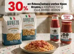 Coto Bruzzo fideos/salsas varios tipos oferta