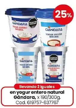 Coto Gandara yogur entero natural oferta