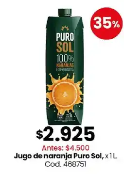 Coto Puro sol jugo de naranja oferta