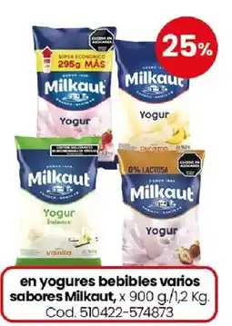 Coto Milkaut en yogures bebibles varios sabores oferta