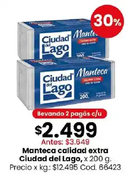 Coto Ciudad del Lago manteca calidad extra oferta