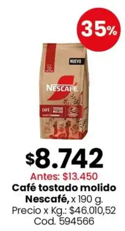 Coto Nescafe cafe tostado molido oferta