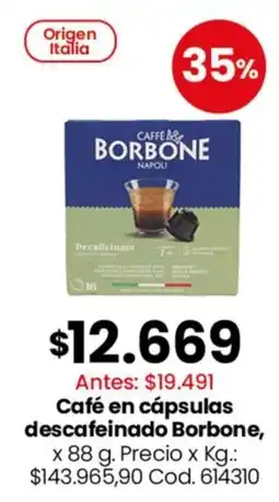 Coto Borbone café en cápsulas descafeinado oferta