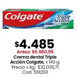 Coto Colgate crema dental triple acción oferta