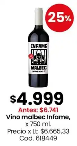 Coto Infame vino malbec oferta