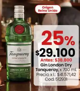 Coto Tanqueray gin london dry oferta