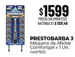 Diarco Prestobarba 3 Máquina de Afeitar Comfortgel oferta