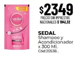 Diarco Sedal shampoo y acondicionador oferta