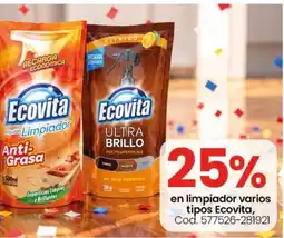 Coto Ecovita limpiador varios tipos oferta