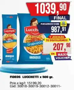 Maxiconsumo Lucchetti fideos oferta