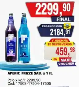 Maxiconsumo Blue aperit. frizze sab. oferta