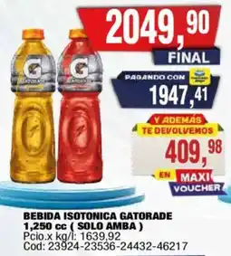Maxiconsumo Gatorade bebida isotonica oferta