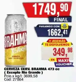 Maxiconsumo Brahma cerveza oferta
