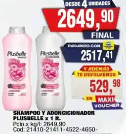 Maxiconsumo Plusbelle shampoo y adoncicionador oferta