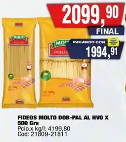 Maxiconsumo Molto fideos doblad oferta
