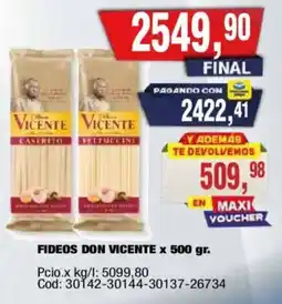 Maxiconsumo Vicente fideos don vicente oferta