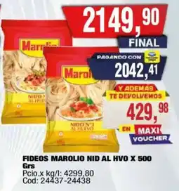 Maxiconsumo Marolio fideos nid al hvo oferta