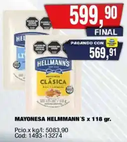 Maxiconsumo Hellmann's mayonesa clásica oferta