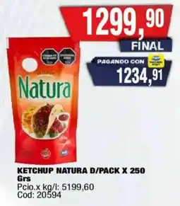 Maxiconsumo Natura ketchup d/pack oferta