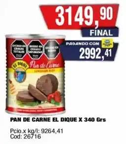 Maxiconsumo El dique pan de carne oferta