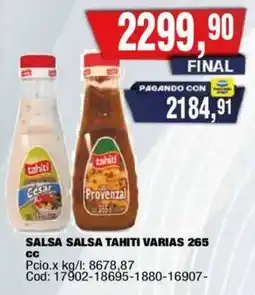 Maxiconsumo Tahiti salsa variadas oferta