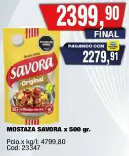 Maxiconsumo Savora mostaza original oferta