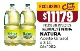 Diarco Natura aceite girasol oferta