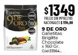 Diarco Brigitte 9 de oro galletitas chocolate oferta