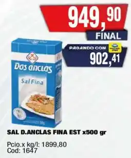 Maxiconsumo Dos anclas sal fina oferta