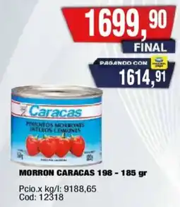 Maxiconsumo Caracas pimientos morrones enteros comunes oferta