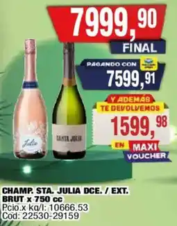 Maxiconsumo Santa julia champ. brut oferta