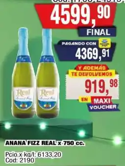 Maxiconsumo Real anana fizz oferta