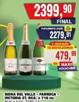 Maxiconsumo Sidra del valle - farruca - victoria et. bca. oferta