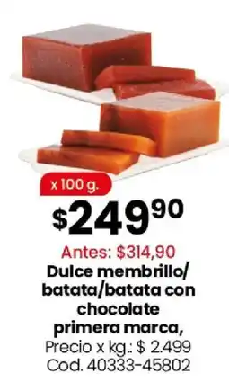 Coto Dulce membrillo/batata/batata con chocolate primera marca oferta