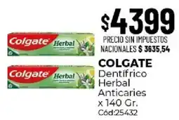 Diarco Colgate dentífrico herbal anticaries oferta